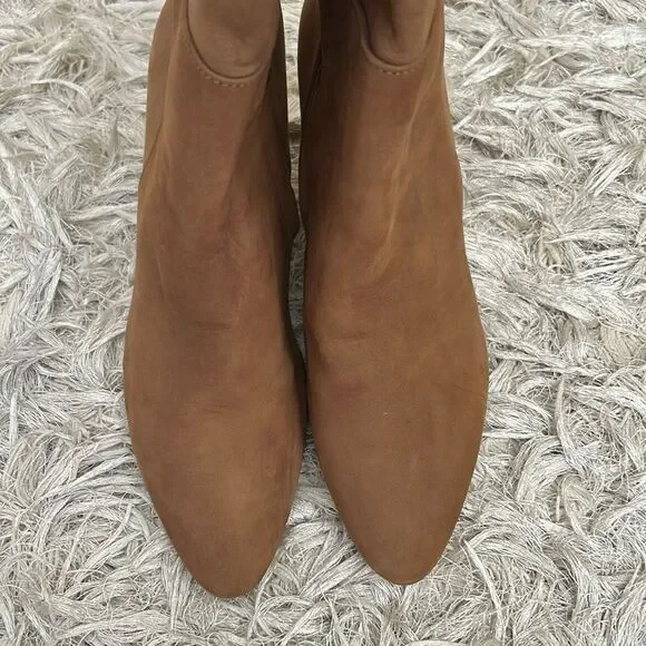 NWOB Steve Madden Ninny Chic Tall Knee-High Heeled Boots in Camel Nubuck size 11